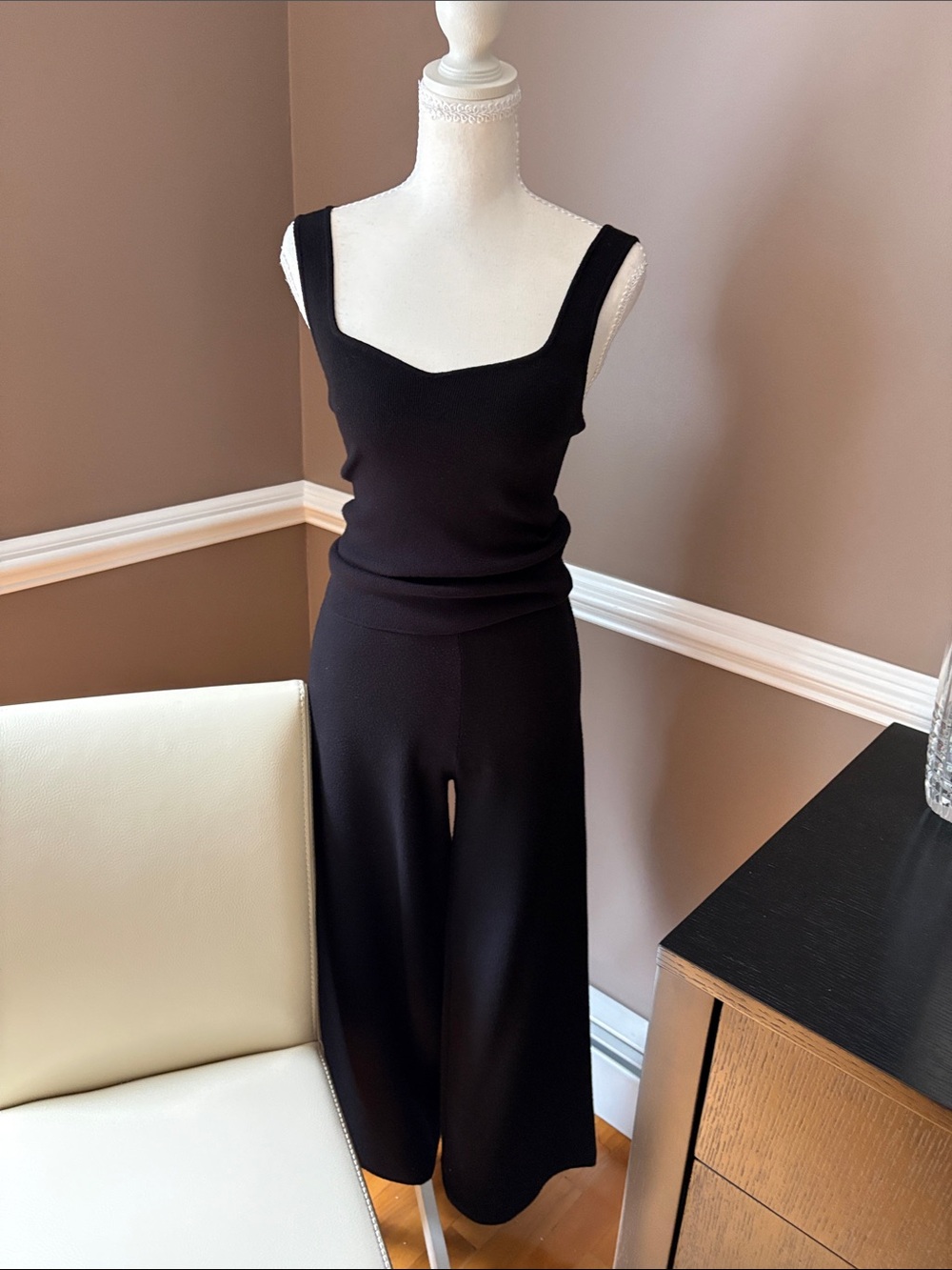 Classic Black Wide-Leg 2-piece set